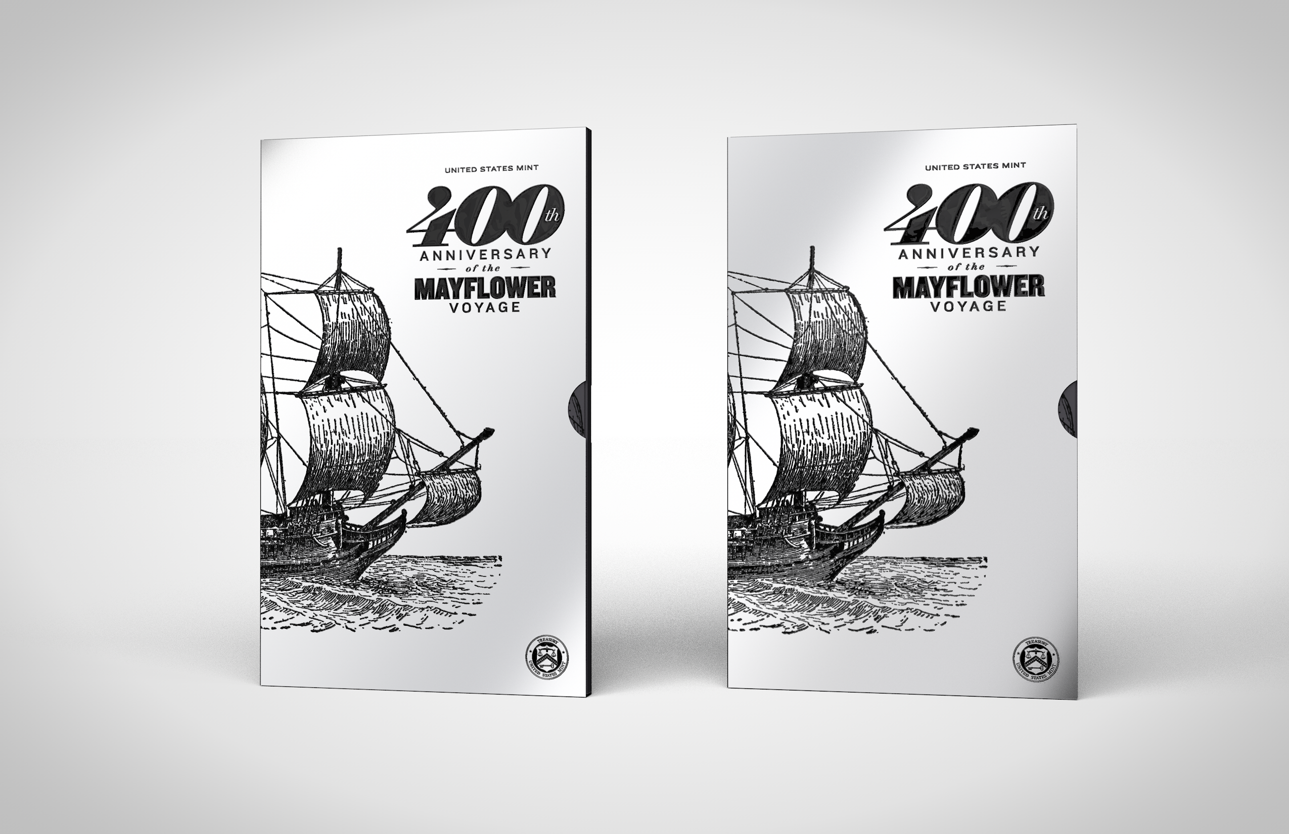 Mayflower 400th Anniversary Coinfolio Design by Andon Guenther Design