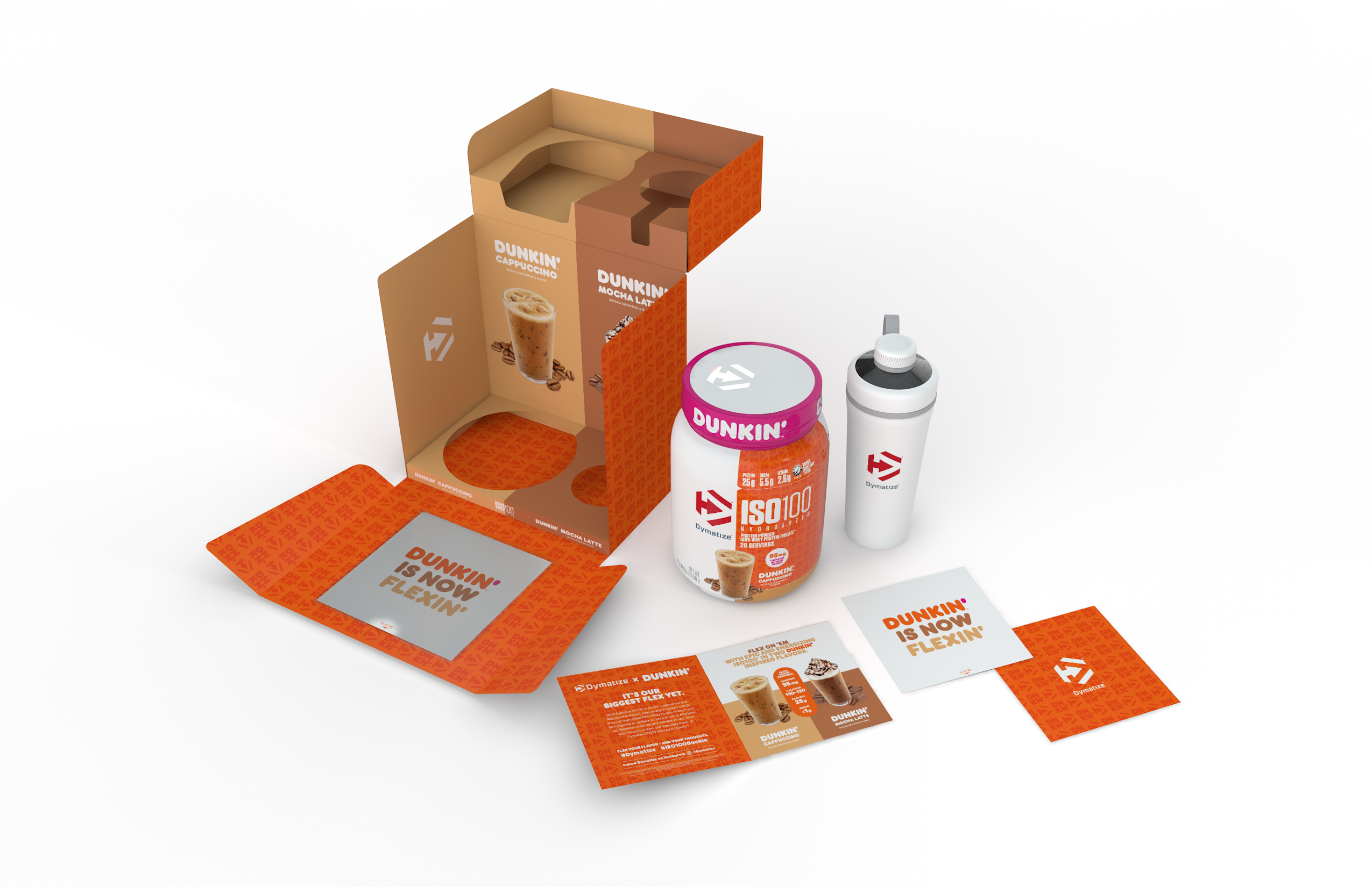 Dymatize ISO100 Dunkin' flavors launch kit