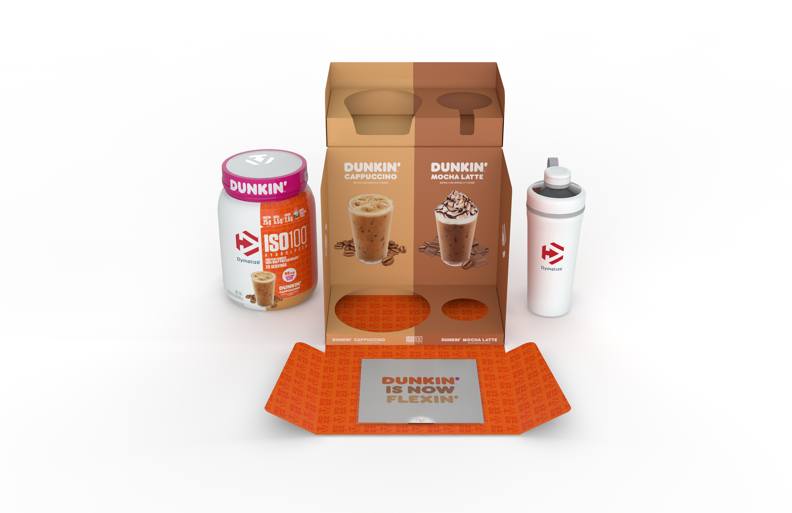 Dymatize ISO100 Dunkin' flavors launch kit